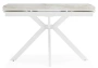 Керамический стол Woodville Катчел-2 120(180)x80 calacatta gold / белый
