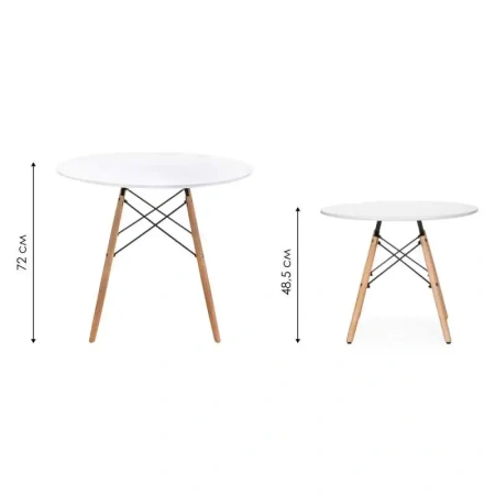Стол деревянный Woodville by Лайфмебель Table 90 white / wood