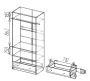 Шкаф "Цветы",  Белый