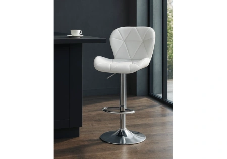 Барный стул Woodville Trio white / chrome