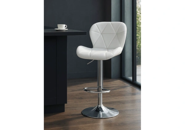 Барный стул Woodville Trio white / chrome