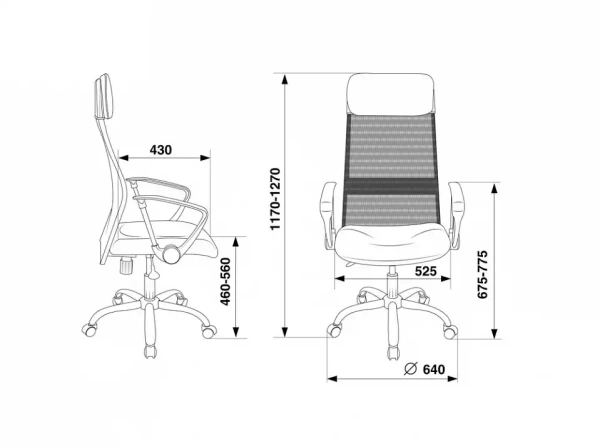 Кресло компьютерное KB-6N/SL/B/TW-11